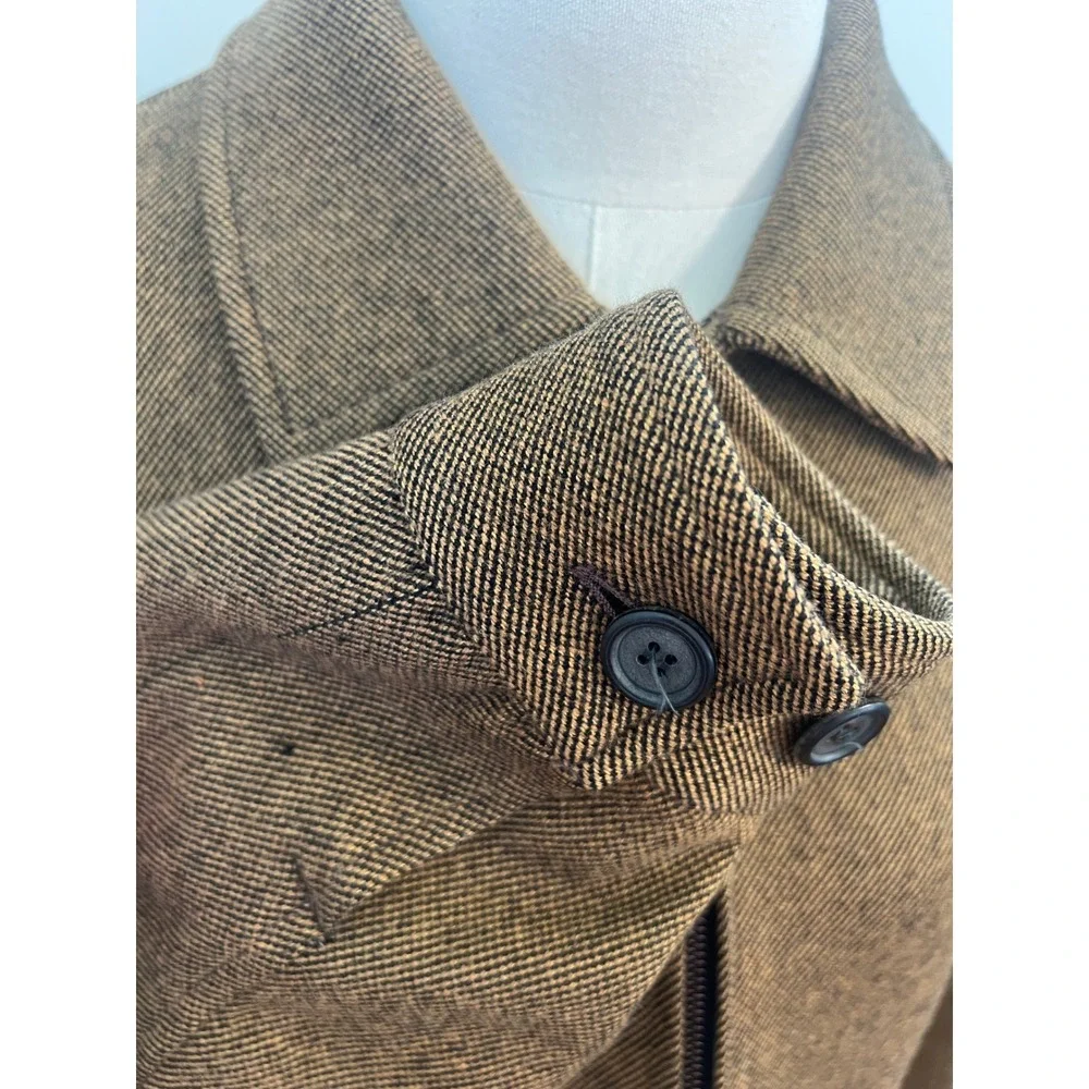 Ermenegildo Zegna 100% Cashmere Bomber Jacket Brown Zip Up Mens 50 US Medium